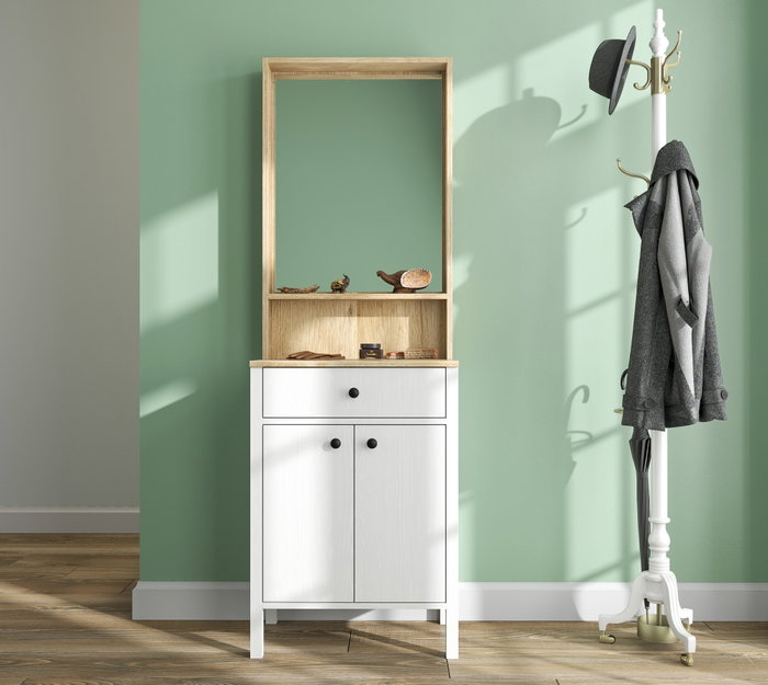 Hanah Home Soporte de Pasillo FRN-20078 Madera y Blanco